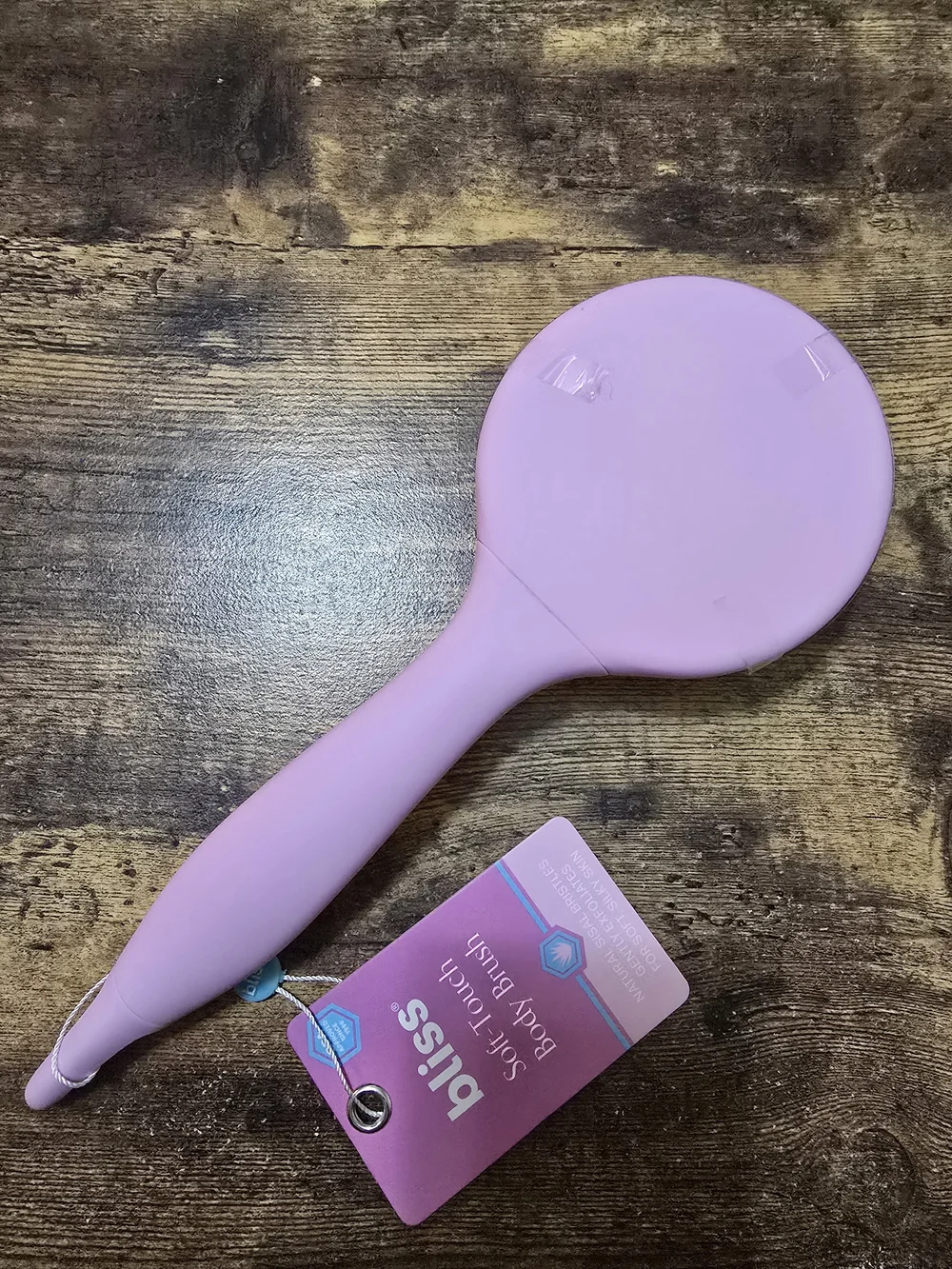 Bliss Soft-Touch Body Brush in Pink and Natural Bristles